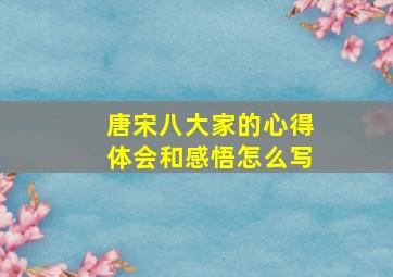 唐宋八大家的心得体会和感悟怎么写