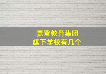 嘉登教育集团旗下学校有几个