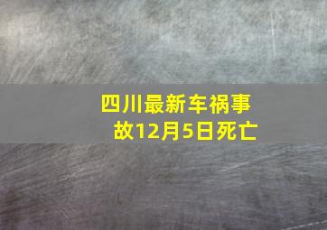 四川最新车祸事故12月5日死亡