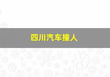 四川汽车撞人