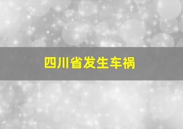 四川省发生车祸