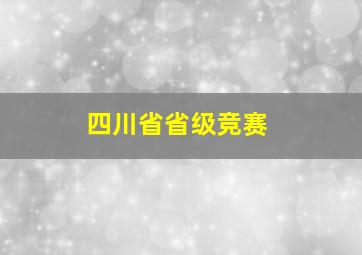 四川省省级竞赛