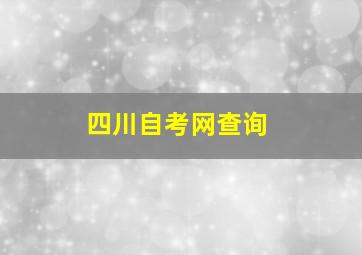 四川自考网查询