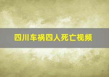 四川车祸四人死亡视频