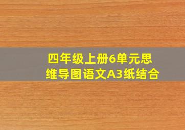 四年级上册6单元思维导图语文A3纸结合