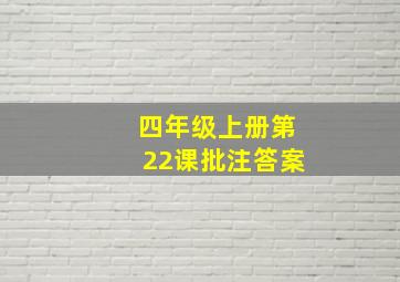 四年级上册第22课批注答案