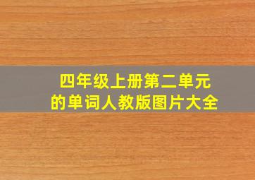 四年级上册第二单元的单词人教版图片大全