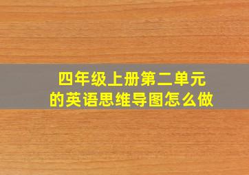 四年级上册第二单元的英语思维导图怎么做