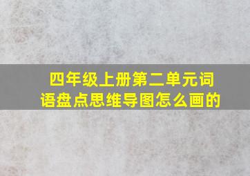 四年级上册第二单元词语盘点思维导图怎么画的