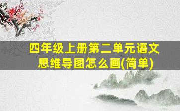 四年级上册第二单元语文思维导图怎么画(简单)