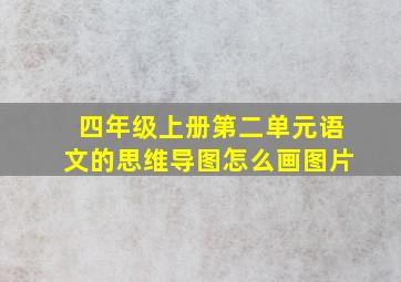 四年级上册第二单元语文的思维导图怎么画图片