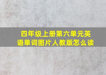 四年级上册第六单元英语单词图片人教版怎么读