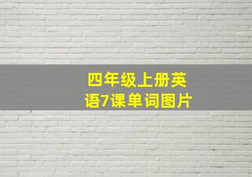 四年级上册英语7课单词图片