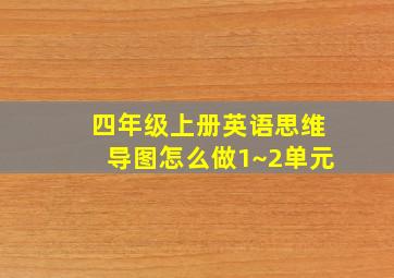 四年级上册英语思维导图怎么做1~2单元