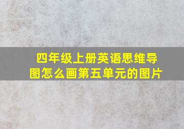 四年级上册英语思维导图怎么画第五单元的图片