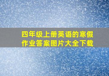 四年级上册英语的寒假作业答案图片大全下载