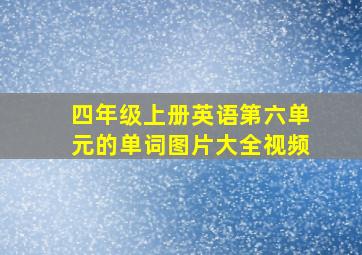 四年级上册英语第六单元的单词图片大全视频