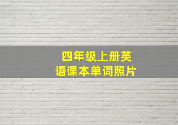 四年级上册英语课本单词照片