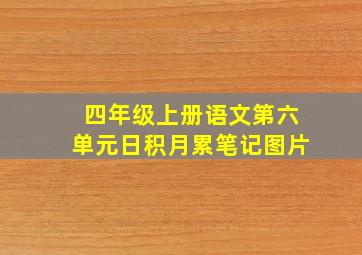 四年级上册语文第六单元日积月累笔记图片