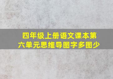 四年级上册语文课本第六单元思维导图字多图少