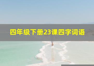 四年级下册23课四字词语