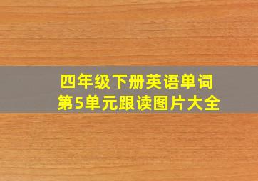 四年级下册英语单词第5单元跟读图片大全