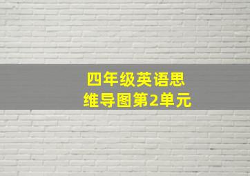 四年级英语思维导图第2单元