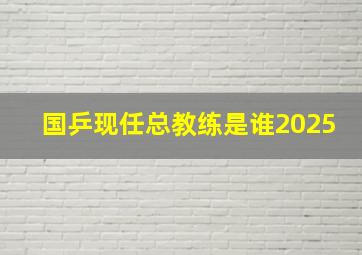 国乒现任总教练是谁2025