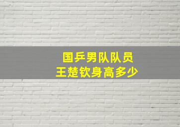 国乒男队队员王楚钦身高多少