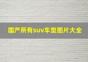 国产所有suv车型图片大全