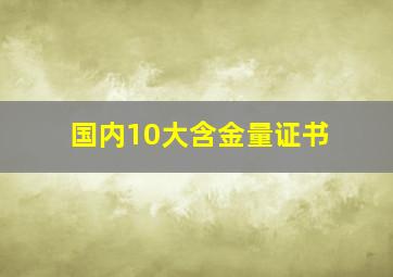 国内10大含金量证书