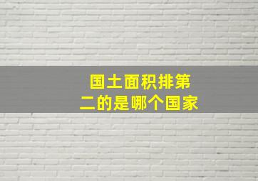 国土面积排第二的是哪个国家