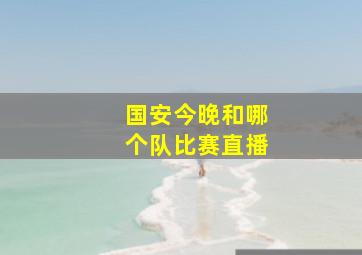 国安今晚和哪个队比赛直播