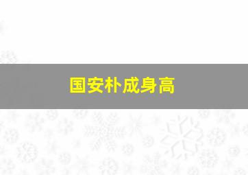 国安朴成身高