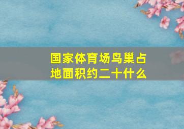 国家体育场鸟巢占地面积约二十什么