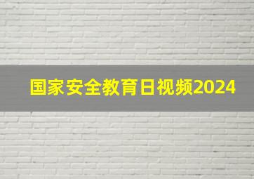 国家安全教育日视频2024