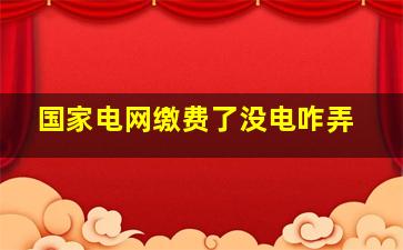 国家电网缴费了没电咋弄