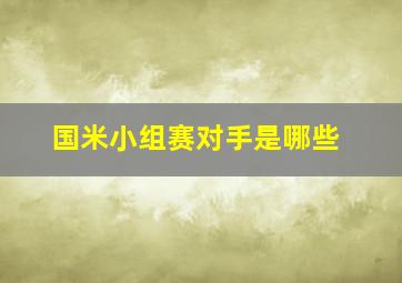 国米小组赛对手是哪些