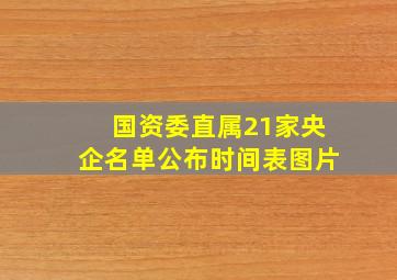 国资委直属21家央企名单公布时间表图片