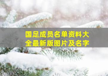 国足成员名单资料大全最新版图片及名字