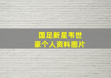 国足新星韦世豪个人资料图片