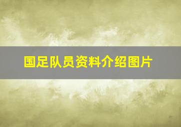 国足队员资料介绍图片