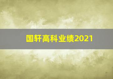 国轩高科业绩2021