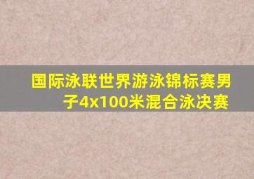 国际泳联世界游泳锦标赛男子4x100米混合泳决赛