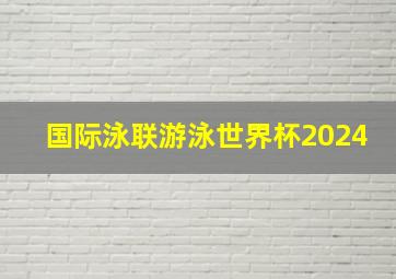 国际泳联游泳世界杯2024