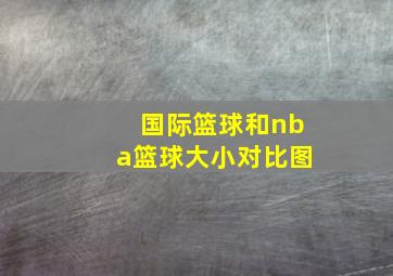 国际篮球和nba篮球大小对比图