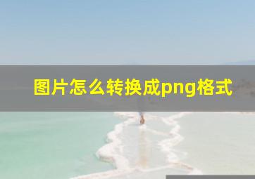 图片怎么转换成png格式