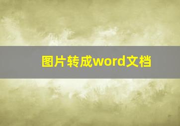 图片转成word文档