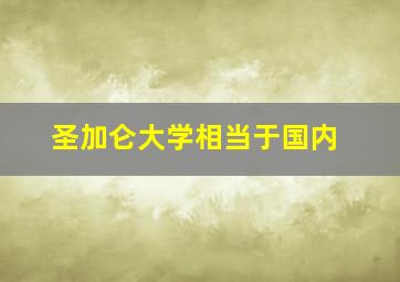 圣加仑大学相当于国内