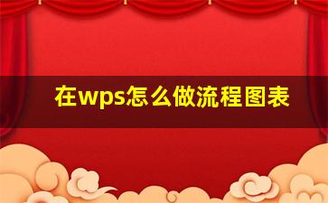 在wps怎么做流程图表